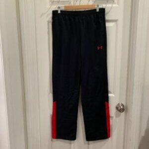 Under Armour Sport Pants, Youth XL, black with red